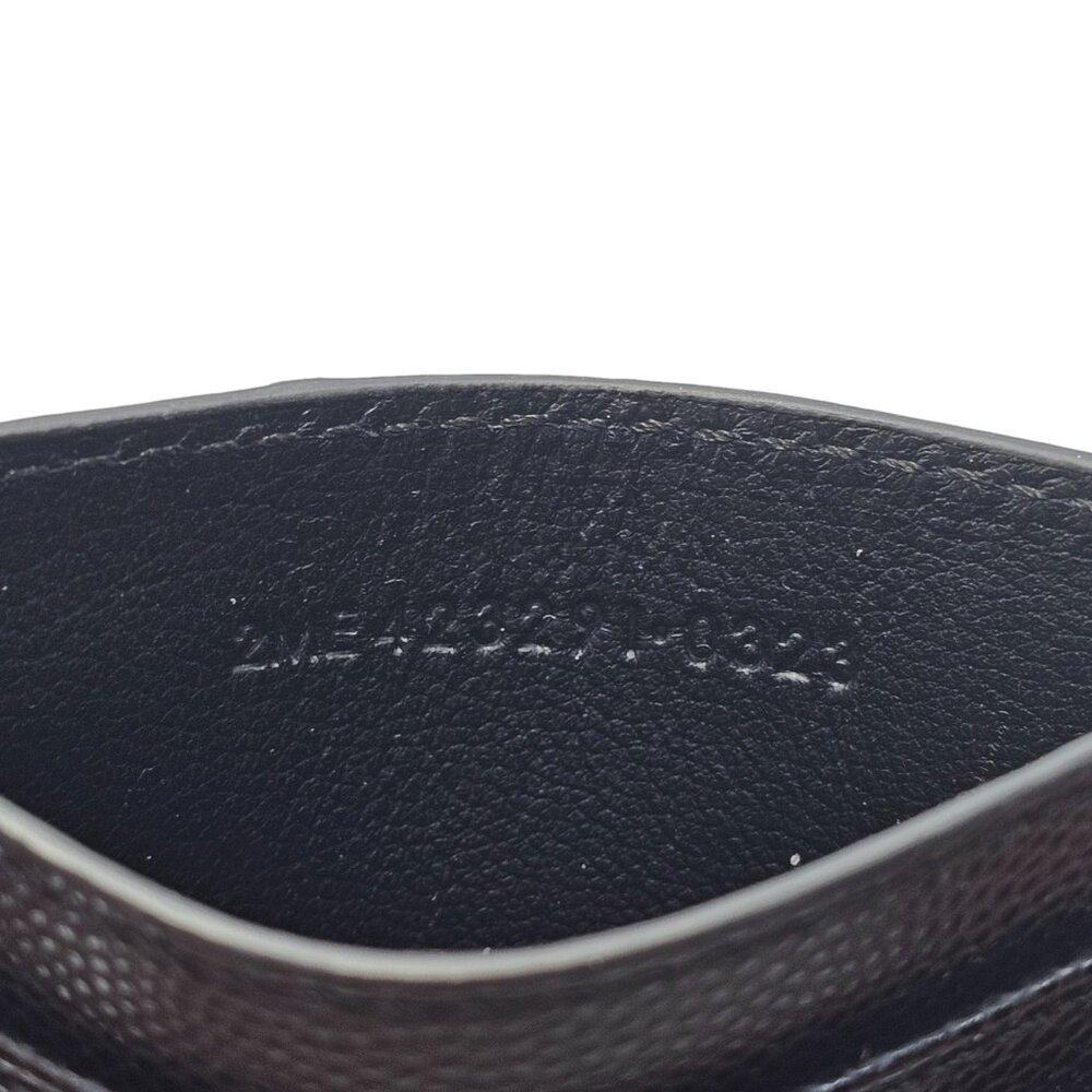 Saint Laurent YSL Monogram Leather Cardholder Wallet in Black $325 - Picture 8 of 9